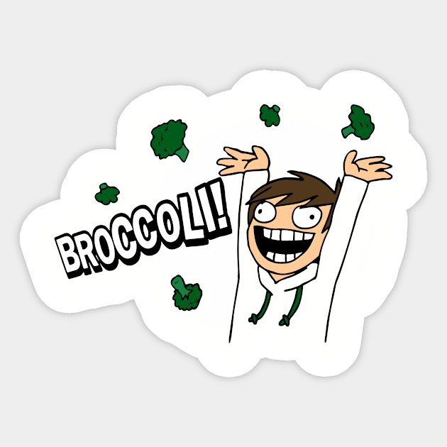 eddsworld -broccoli tee size extra large Sticker by Tracy Daum